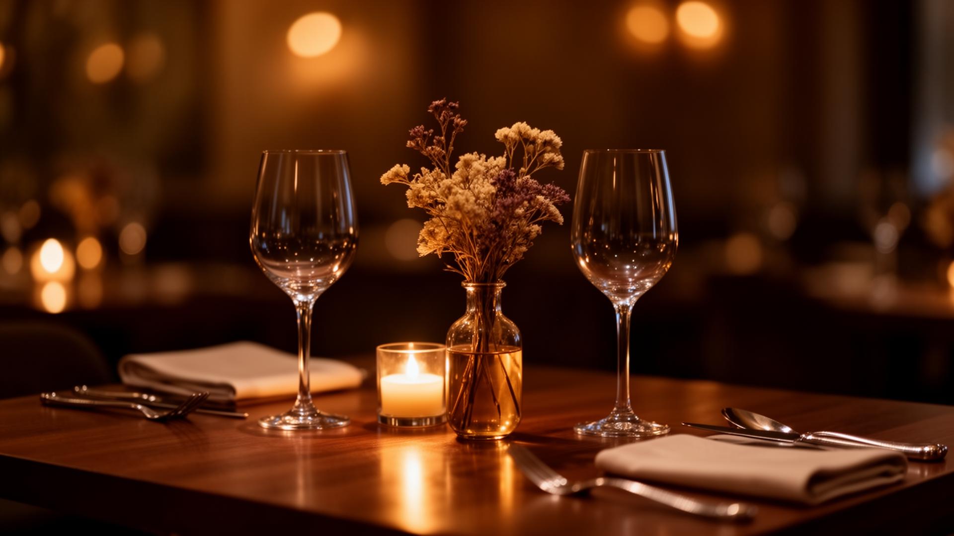 Warm sfeerbeeld restaurant